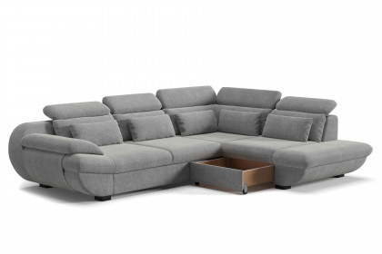 Infinity-LE25 von COTTA - Eckcouch rechts silver