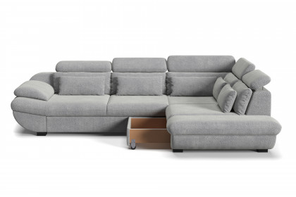 Infinity-LE25 von COTTA - Eckcouch rechts silver