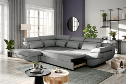 Infinity-LE25 von COTTA - Eckcouch links silver