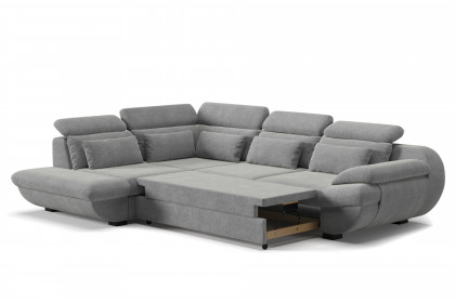 Infinity-LE25 von COTTA - Eckcouch links silver