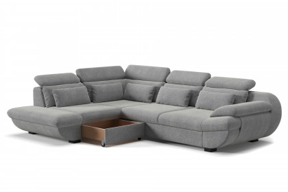 Infinity-LE25 von COTTA - Eckcouch links silver