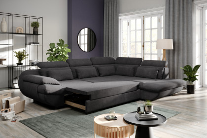 Infinity-LE25 von COTTA - Eckgarnitur rechts graphite