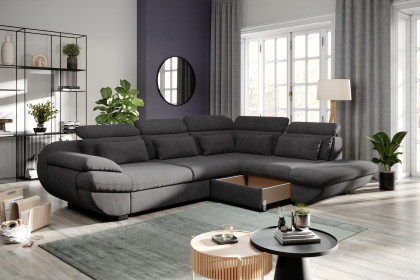Infinity-LE25 von COTTA - Eckgarnitur rechts graphite