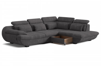 Infinity-LE25 von COTTA - Eckgarnitur rechts graphite