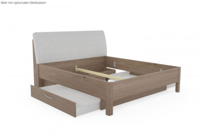 Multiline von SCHÖNER WOHNEN - Doppelbett mit weißem Kunstleder-Kopfteil