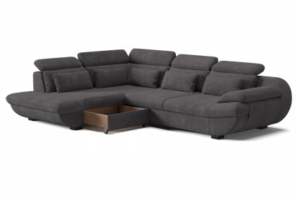 Infinity-LE25 von COTTA - Eckgarnitur links graphite