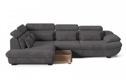 Infinity-LE25 von COTTA - Eckgarnitur links graphite