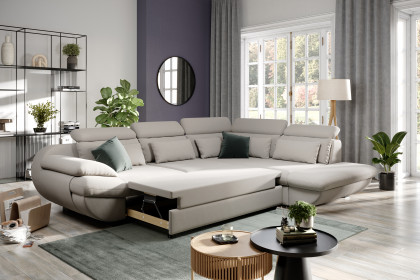 Infinity-LE25 von COTTA - Couchecke rechts beige