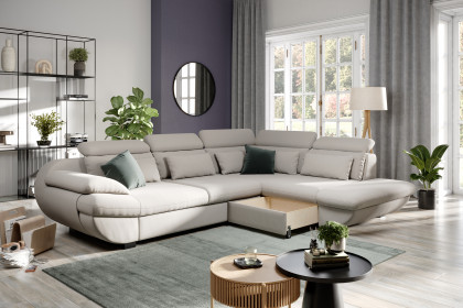 Infinity-LE25 von COTTA - Couchecke rechts beige