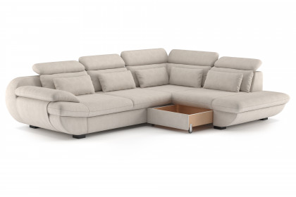 Infinity-LE25 von COTTA - Couchecke rechts beige