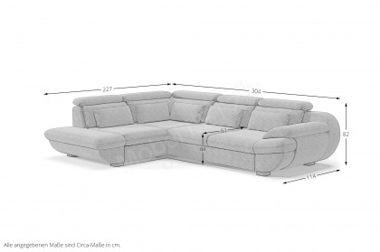 Infinity-LE25 von COTTA - Couchecke links beige