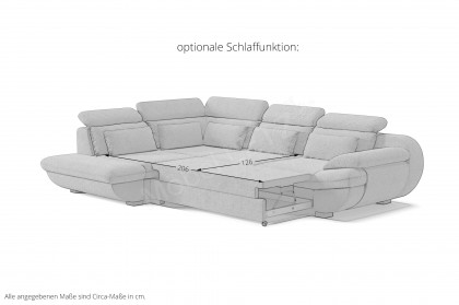 Infinity-LE25 von COTTA - Couchecke links beige