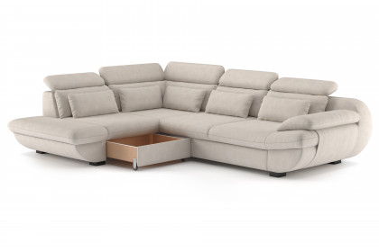 Infinity-LE25 von COTTA - Couchecke links beige