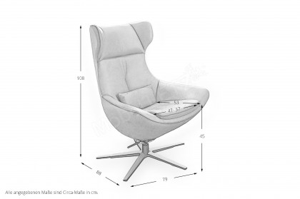 HU-CP18060 von Hukla - Sessel mit Hocker moos