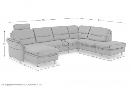 HU-SF15058 von Hukla - Wohnlandschaft graphit