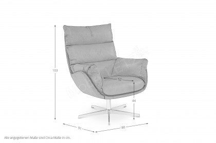 Julia von designwerk - Ledersessel mud