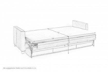 HU-QS23122 von Hukla - Schlafsofa forest