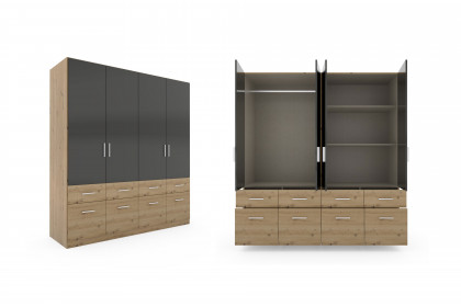 Celle-Extra von Rauch Blue - Schrank Artisan-Eiche - Hochglanz grau