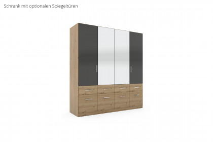 Celle-Extra von Rauch Blue - Schrank Artisan-Eiche - Hochglanz grau