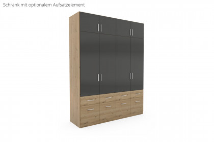 Celle-Extra von Rauch Blue - Schrank Artisan-Eiche - Hochglanz grau