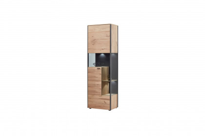 Andra-living von SCHÖNER WOHNEN - Vitrine S760 Eiche/ anthrazit