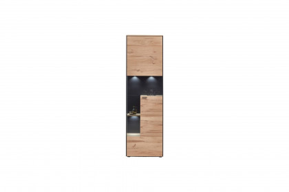 Andra-living von SCHÖNER WOHNEN - Vitrine S761 Eiche/ anthrazit
