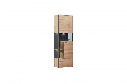 Andra-living von SCHÖNER WOHNEN - Vitrine S761 Eiche/ anthrazit