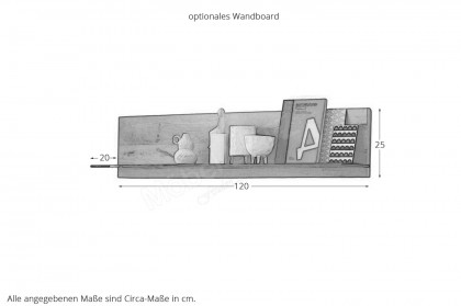 Andra-living von SCHÖNER WOHNEN - Wandpaneel ca. 120 cm breit Eiche rustico