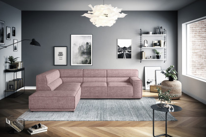 Kubo-LE25 von COTTA - Eckgarnitur links old-rose