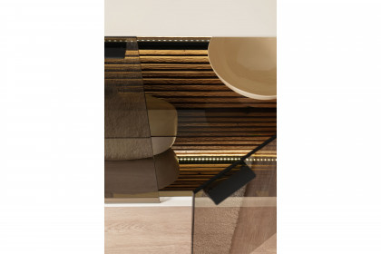 Yonna von SCHÖNER WOHNEN - Sideboard Lack weiß/ Parsolglas 