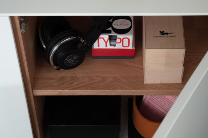 Yonna von SCHÖNER WOHNEN - Sideboard Lack weiß/ Parsolglas 