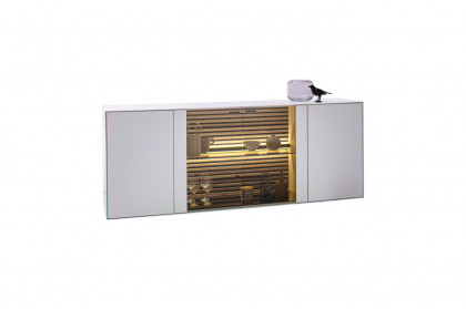 Yonna von SCHÖNER WOHNEN - Sideboard Lack weiß/ Parsolglas 