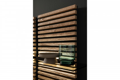 Yonna von SCHÖNER WOHNEN - Sideboard Lack weiß/ Kerneiche/ Metallgestell