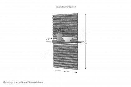 Yonna von SCHÖNER WOHNEN - Sideboard Lack weiß/ Kerneiche/ Metallgestell