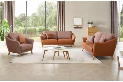 Seefeld Plus von Schröno - Sofagruppe orange-rosa