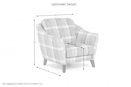 Seefeld Plus von Schröno - Sofagruppe orange-rosa