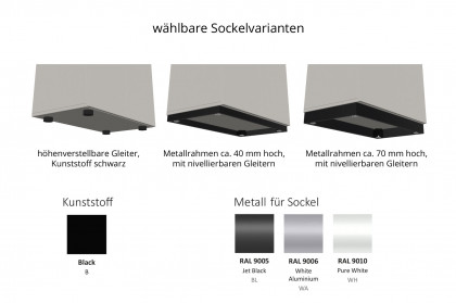 K40 von Nowy Styl - halbhohe Büromöbelkombi, abschließbar