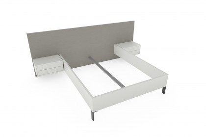 Deviso von Rietberger - Bettanlage 180x200 cm weiß/ Feinschliff bianco