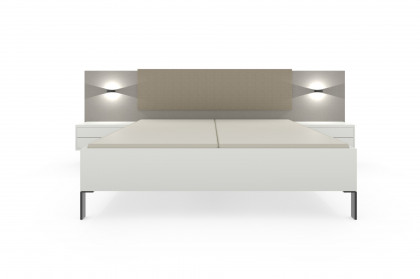 Deviso von Rietberger - Bettanlage 180x200 cm weiß/ Feinschliff bianco