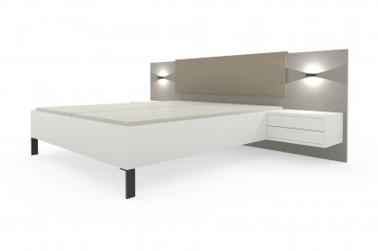Deviso von Rietberger - Bettanlage 180x200 cm weiß/ Feinschliff bianco