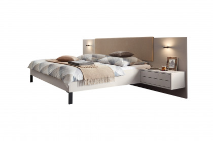 Deviso von Rietberger - Bettanlage 180x200 cm weiß/ Feinschliff bianco