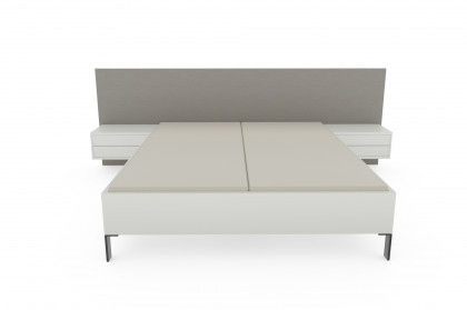 Deviso von Rietberger - Bettanlage 180x200 cm weiß/ Feinschliff bianco