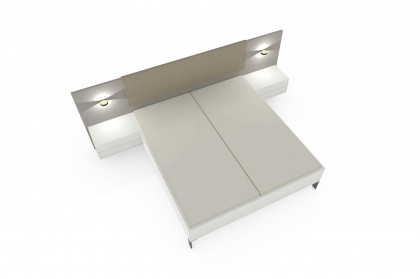 Deviso von Rietberger - Bettanlage 180x200 cm weiß/ Feinschliff bianco