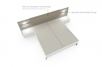 Deviso von Rietberger - Bettanlage 180x200 cm weiß/ Feinschliff bianco