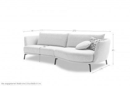 Pearl-LE25 von SCHÖNER WOHNEN - Polstersofa links snow