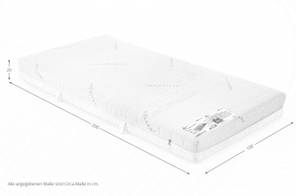BF 1 POWER SUPPORT von RUF Betten - Tonnen-Taschen-Federkern ca. 100 x 200 cm H3