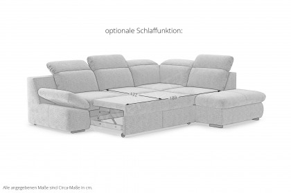 Lorena von COTTA - Ecksofa rechts coal