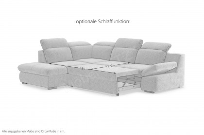 Lorena von COTTA - Ecksofa links coal
