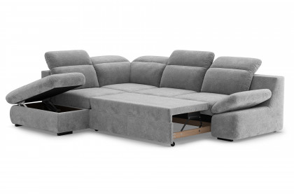 Lorena von COTTA - Couchgarnitur links steel