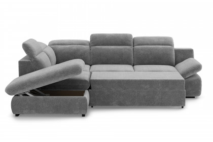 Lorena von COTTA - Couchgarnitur links steel